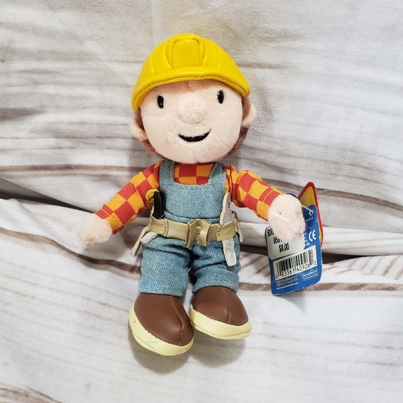 Applause Other - 🌞SOLD🌞 Applause Bob The Builder 6.5" Posable Plush Doll 2001 Faux Leather